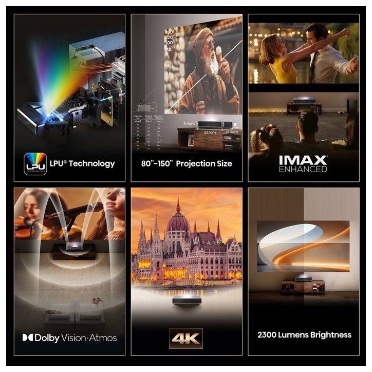 Vidéoprojecteur - HISENSE - PT1SE - 4K UHD - Ultra Courte Focale - Triple Laser Trichroma - 2300 ANSI Lumens Vidéoprojecteur - HISENSE - PT1SE - 4K UHD - Ultra Courte Focale - Triple Laser Trichroma - 2300 ANSI Lumens