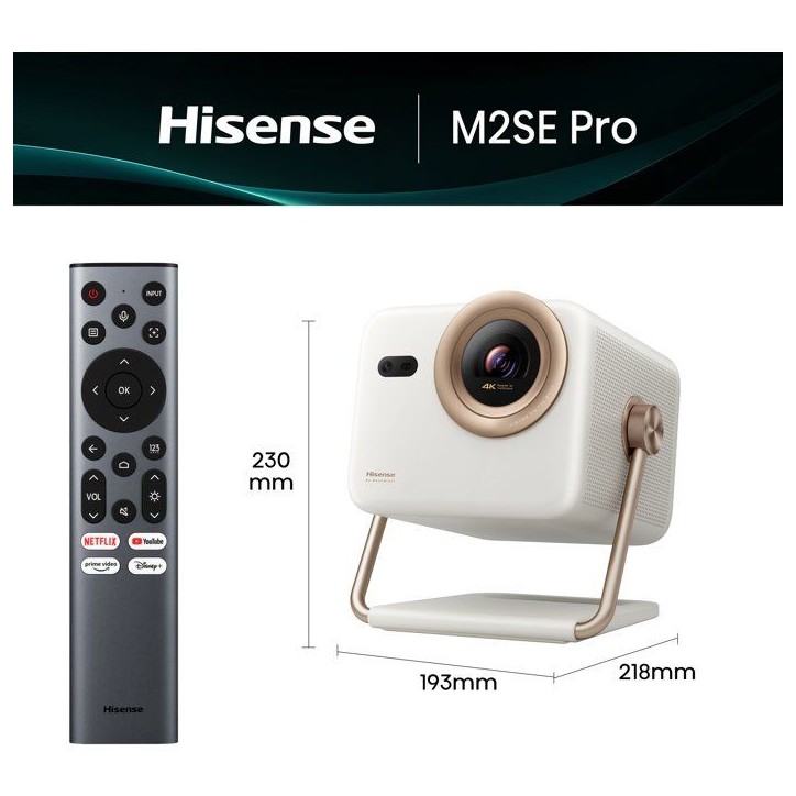 Vidéoprojecteur - HISENSE - M2SE Pro - 4K UHD - Triple Laser Trichroma - 1150 ANSI Lumens - Smart TV VIDAA - Dolby Vision Vidéoprojecteur - HISENSE - M2SE Pro - 4K UHD - Triple Laser Trichroma - 1150 ANSI Lumens - Smart TV VIDAA - Dolby Vision