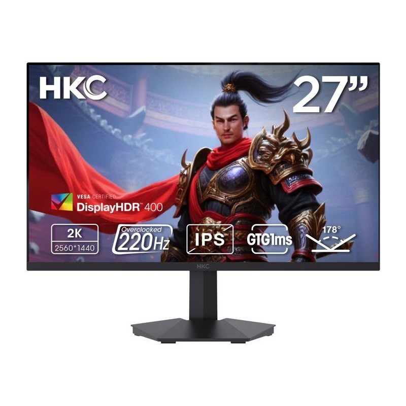 Ecran PC Gamer - HKC - 27 - QHD - 200Hz - Dalle IPS - 1ms - G27H2DPro