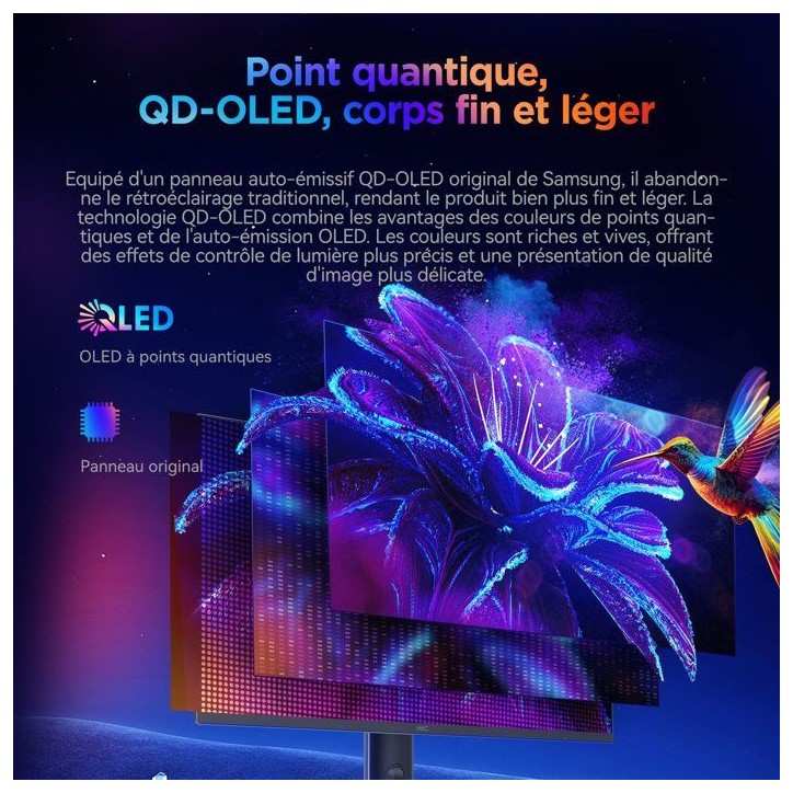 Ecran PC Gamer - HKC - 27 - QHD - 280Hz - Dalle OLED - 0.03ms - GS27QTS