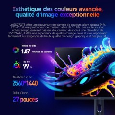 Ecran PC Gamer - HKC - 27 - QHD - 280Hz - Dalle OLED - 0.03ms - GS27QT