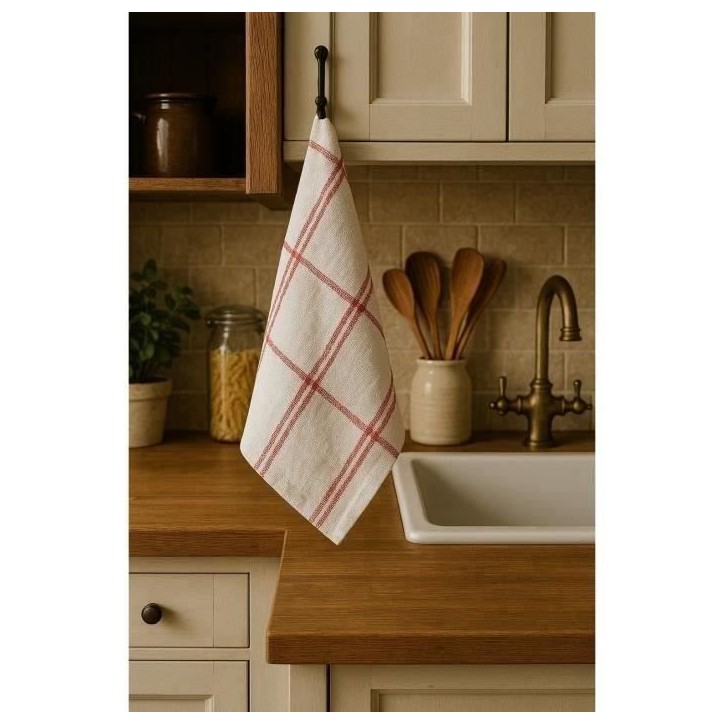Lot de 6 torchons de cuisine - HOME LINGE PASSION - 100% Coton - 50 x 70 cm - Multicolore a carreaux Lot de 6 torchons de cuisine - HOME LINGE PASSION - 100% Coton - 50 x 70 cm - Multicolore a carreaux
