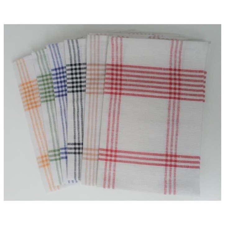 Lot de 6 torchons de cuisine - HOME LINGE PASSION - 100% Coton - 50 x 70 cm - Multicolore a carreaux Lot de 6 torchons de cuisine - HOME LINGE PASSION - 100% Coton - 50 x 70 cm - Multicolore a carreaux