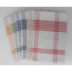 Lot de 6 torchons de cuisine - HOME LINGE PASSION - 100% Coton - 50 x