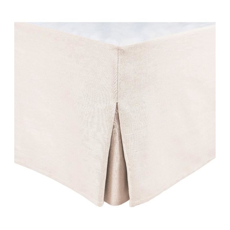 Cache sommier - HOME LINGE PASSION - 140 x 190 cm + 30 cm - Ecru