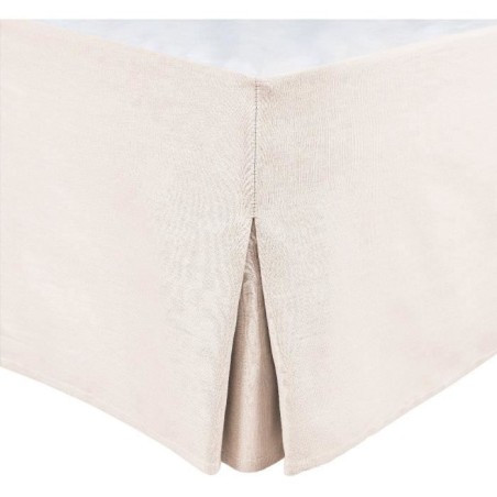 Cache sommier - HOME LINGE PASSION - 140 x 190 cm + 30 cm - Ecru