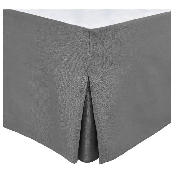 Cache sommier - HOME LINGE PASSION - 160 x 200 cm + 30 cm - Anthracite Cache sommier - HOME LINGE PASSION - 160 x 200 cm + 30 cm - Anthracite