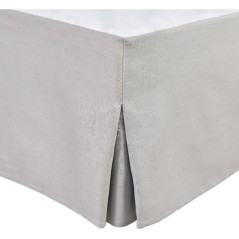 Cache sommier - HOME LINGE PASSION - 160 x 200 cm + 30 cm - Gris clair