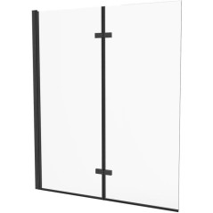 Pare baignoire 2 volets pivotants - HOME GENERATION - Maggy noir - 100