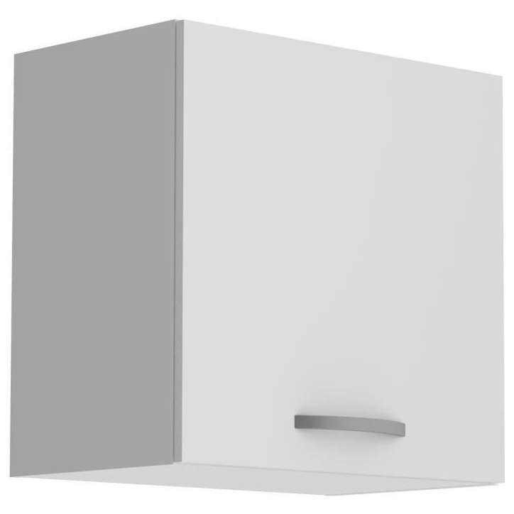 Meuble haut 1 porte OSLO - Blanc - L 60 x P 36 x H 58 cm