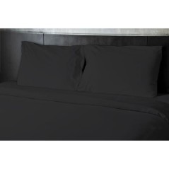 Drap plat - HOME LINGE PASSION - HP72094 - Microfibre 82 g - 180 x 290 cm - Noir