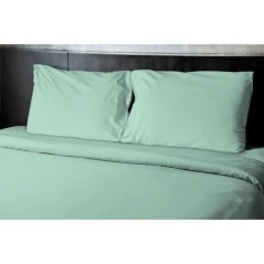 Drap plat - HOME LINGE PASSION - HP72096 - Microfibre 82 g - 180 x 290 cm - Vert d'eau