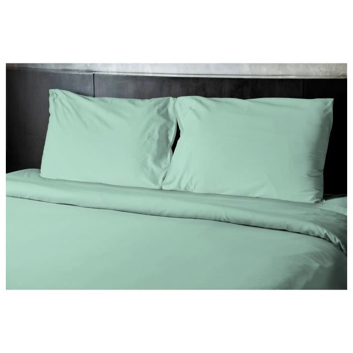 Drap plat - HOME LINGE PASSION - HP72096 - Microfibre 82 g - 180 x 290 cm - Vert d'eau Drap plat - HOME LINGE PASSION - HP72096 - Microfibre 82 g - 180 x 290 cm - Vert d'eau