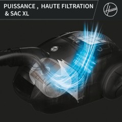 HOOVER TXL80PET - Aspirateur Traineau avec sac - Silencieux, idéal po