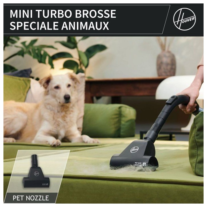 HOOVER TXL80PET - Aspirateur Traineau avec sac - Silencieux, idéal pour tous les sols - Puissance 700W - Rayon d'action 9.6m HOOVER TXL80PET - Aspirateur Traineau avec sac - Silencieux, idéal pour tous les sols - Puissance 700W - Rayon d'action 9.6m