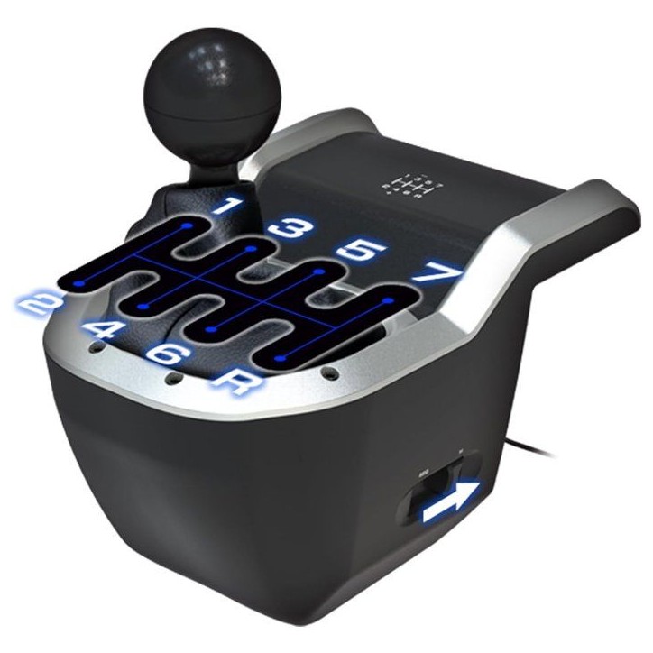 Levier de vitesse de course pour PC - Hori - 7 vistesses - 2 modes de changement de vitesse - Pommeau remplaçable - Noir Levier de vitesse de course pour PC - Hori - 7 vistesses - 2 modes de changement de vitesse - Pommeau remplaçable - Noir