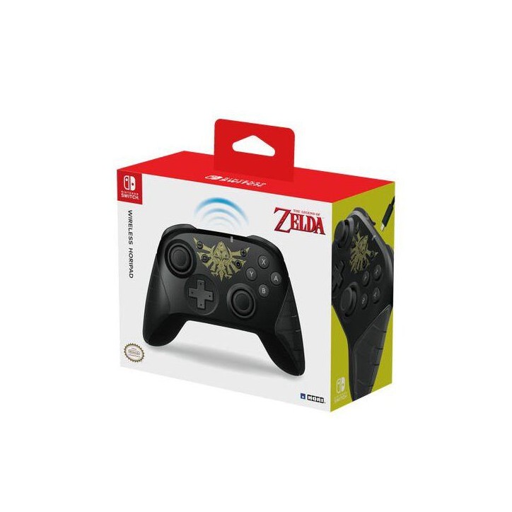 Manette de jeu - Nintendo Switch - The Legend of Zelda - Sans fil - Noir - Horipad - Autonomie 15 h - Hori