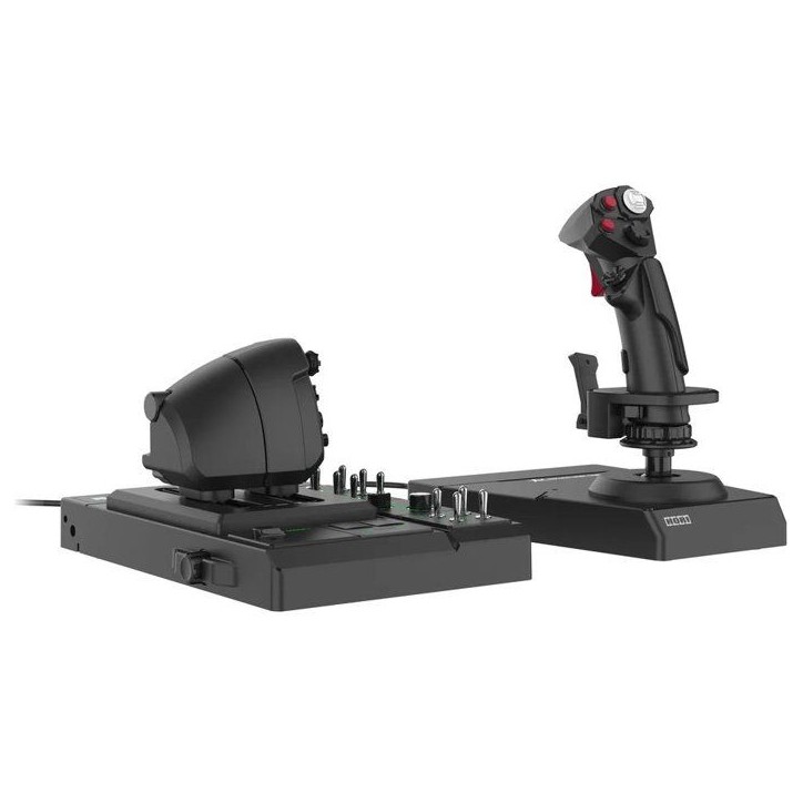 Systeme de vol et support Hotas pour PC - Hori - Double manette fontion de gouvernail - 200 fonctions configurables - Noir Systeme de vol et support Hotas pour PC - Hori - Double manette fontion de gouvernail - 200 fonctions configurables - Noir