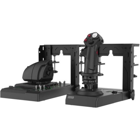 Systeme de vol et support Hotas pour PC - Hori - Double manette fontion de gouvernail - 200 fonctions configurables - Noir