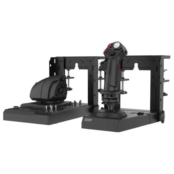 Systeme de vol et support Hotas pour PC - Hori - Double manette fontion de gouvernail - 200 fonctions configurables - Noir Systeme de vol et support Hotas pour PC - Hori - Double manette fontion de gouvernail - 200 fonctions configurables - Noir