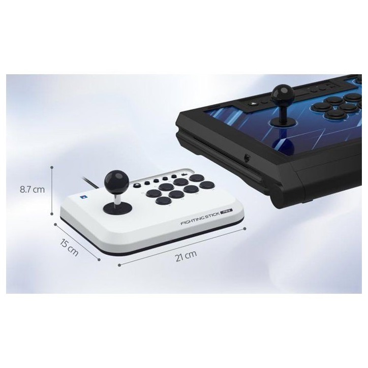 Manette de jeu - PC, PS4 et PS5 - Fighting Stick Mini - PlayStation - Filaire - Blanc - Hori Manette de jeu - PC, PS4 et PS5 - Fighting Stick Mini - PlayStation - Filaire - Blanc - Hori