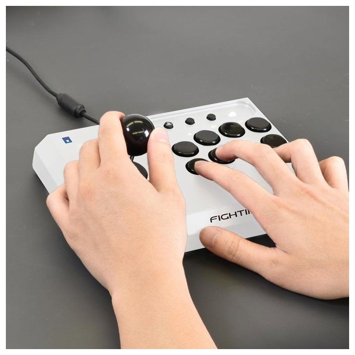 Manette de jeu - PC, PS4 et PS5 - Fighting Stick Mini - PlayStation - Filaire - Blanc - Hori Manette de jeu - PC, PS4 et PS5 - Fighting Stick Mini - PlayStation - Filaire - Blanc - Hori