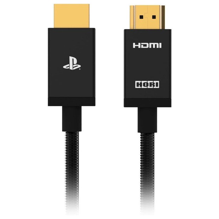 Câble HDMI 2.1 - Hori - PlayStation - Ultra haute vitesse pour PS5 - Compatibilité 8K, 4K et HDR - Nylon - Longueur 2 m - Noir Câble HDMI 2.1 - Hori - PlayStation - Ultra haute vitesse pour PS5 - Compatibilité 8K, 4K et HDR - Nylon - Longueur 2 m - Noir
