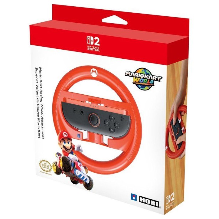 Volant de course - Nintendo Switch 2 - Hori - Mario Kart World Joy-Con - Motif Mario - Rouge Volant de course - Nintendo Switch 2 - Hori - Mario Kart World Joy-Con - Motif Mario - Rouge