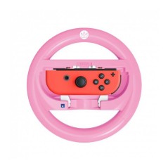 Volant de course - Nintendo Switch 2 - Hori - Mario Kart World Joy-Con - Motif Peach - Rose