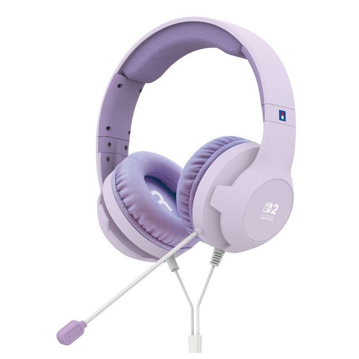 Casque Gaming - Filaire - Nintendo Switch 2 - Hori - Micro flexible - Lavande Casque Gaming - Filaire - Nintendo Switch 2 - Hori - Micro flexible - Lavande