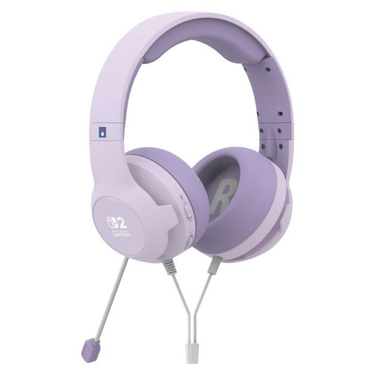 Casque Gaming - Filaire - Nintendo Switch 2 - Hori - Micro flexible - Lavande Casque Gaming - Filaire - Nintendo Switch 2 - Hori - Micro flexible - Lavande