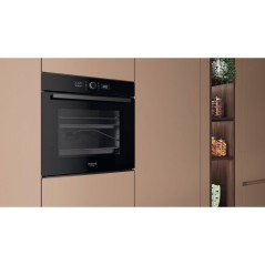 Four encastrable - Pyrolyse - HOTPOINT - HA4S80PM0BA - Noir - Porte fr