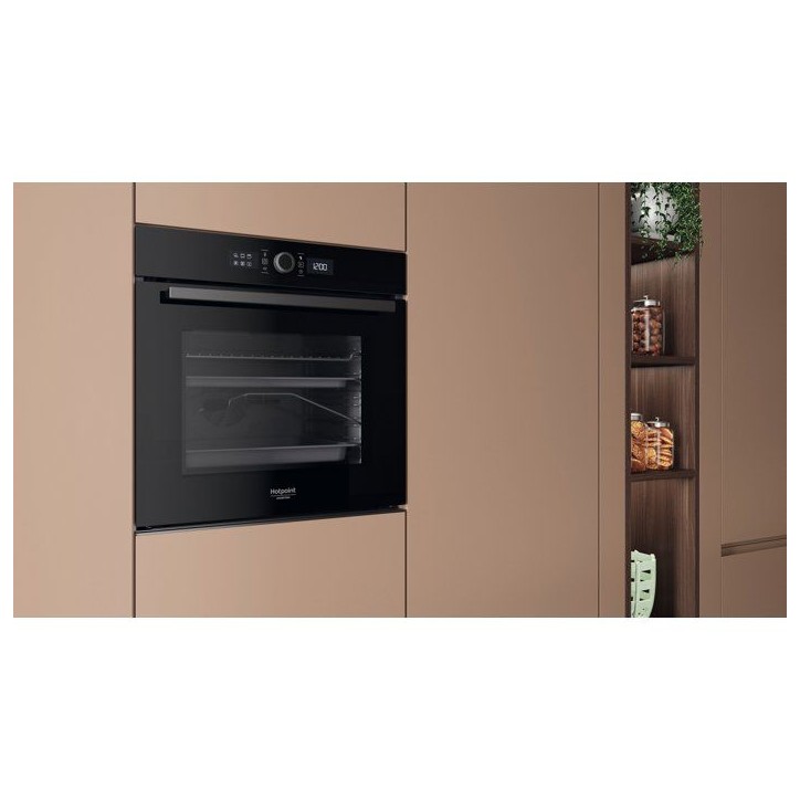 Four encastrable - Pyrolyse - HOTPOINT - HA4S80PM0BA - Noir - Porte froide - 73 L - 59,5 x 56,4 x 59,5 cm Four encastrable - Pyrolyse - HOTPOINT - HA4S80PM0BA - Noir - Porte froide - 73 L - 59,5 x 56,4 x 59,5 cm