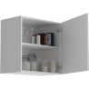 Meuble haut 1 porte OSLO - Blanc - L 60 x P 36 x H 58 cm