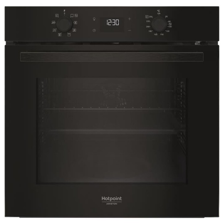 Four encastrable - Pyrolyse hydrolyse - Chaleur tournante - HOTPOINT - HAO475PB - Verre Noir - 71 L - A++ Four encastrable - Pyrolyse hydrolyse - Chaleur tournante - HOTPOINT - HAO475PB - Verre Noir - 71 L - A++
