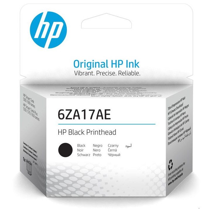 Tete d'impression - HP - 6ZA17AE - Noir - Compatible Smart Tank - Jet d'encre sans fil Tete d'impression - HP - 6ZA17AE - Noir - Compatible Smart Tank - Jet d'encre sans fil