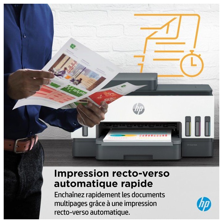 Imprimante Tout-en-un HP Smart Tank 7305 - Jet d'encre thermique - Couleur - A réservoir d'encre Imprimante Tout-en-un HP Smart Tank 7305 - Jet d'encre thermique - Couleur - A réservoir d'encre