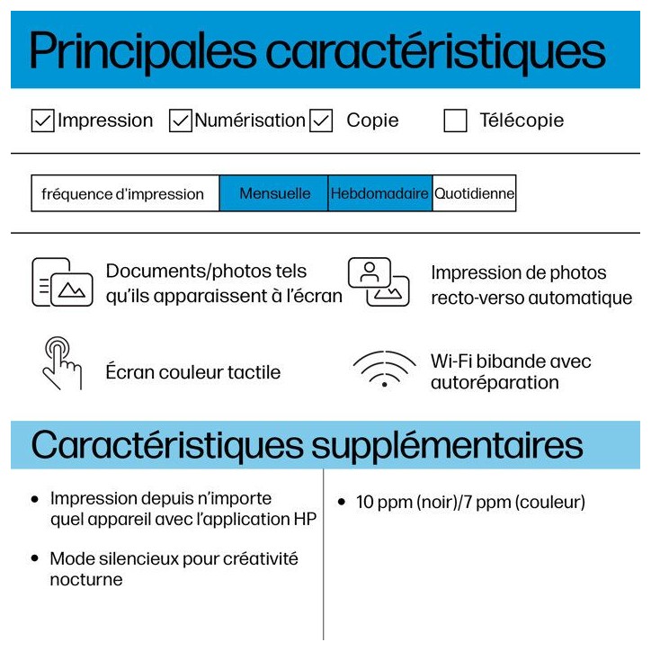 Imprimante tout-en-un HP Envy 6122e Jet d'encre couleur - Copie Scan - 3 mois d'Instant ink inclus avec HP+ Imprimante tout-en-un HP Envy 6122e Jet d'encre couleur - Copie Scan - 3 mois d'Instant ink inclus avec HP+