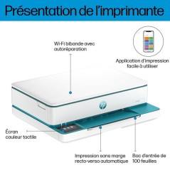 Imprimante tout-en-un HP Envy 6122e Jet d'encre couleur - Copie Scan -