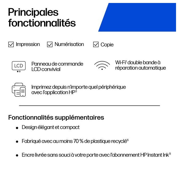 Imprimante tout-en-un HP DeskJet 2910 jet d'encre couleur - 3 mois d'Instant ink inclus avec HP+ Imprimante tout-en-un HP DeskJet 2910 jet d'encre couleur - 3 mois d'Instant ink inclus avec HP+