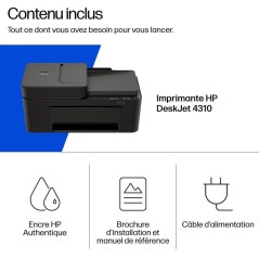 Imprimante tout-en-un HP DeskJet 4310 jet d'encre couleur - 3 mois d'I