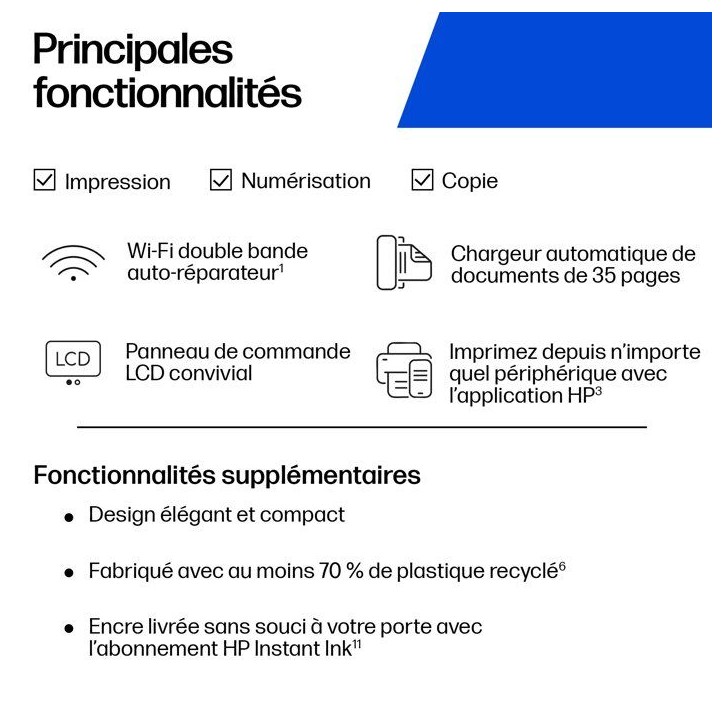 Imprimante tout-en-un HP DeskJet 4330 jet d'encre couleur - 3 mois d'Instant ink inclus avec HP+ Imprimante tout-en-un HP DeskJet 4330 jet d'encre couleur - 3 mois d'Instant ink inclus avec HP+