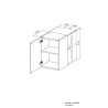 Meuble haut 1 porte OSLO - Blanc - L 60 x P 36 x H 58 cm