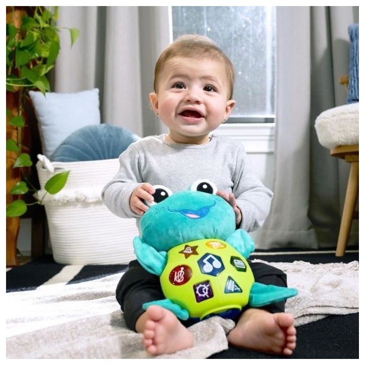 BABY EINSTEIN NEPTUNE la tortue Peluche jouet d'éveil musical,Cadeau Noel bébé, musique, couleurs 6M+