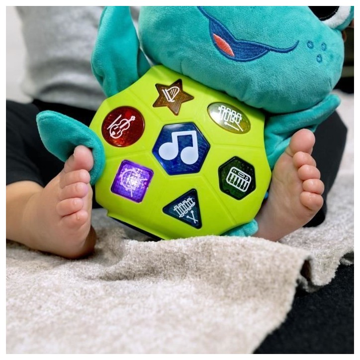 BABY EINSTEIN NEPTUNE la tortue Peluche jouet d'éveil musical,Cadeau Noel bébé, musique, couleurs 6M+