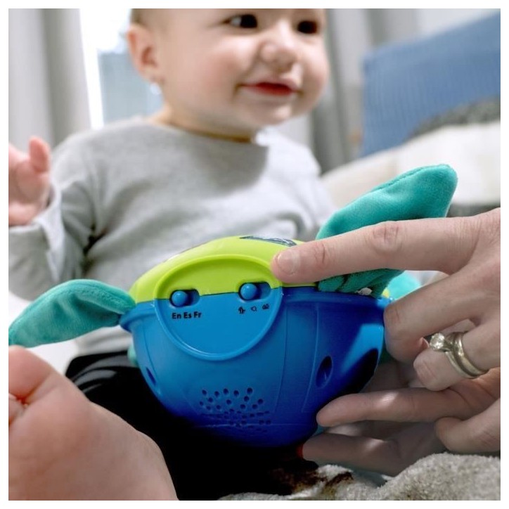 BABY EINSTEIN NEPTUNE la tortue Peluche jouet d'éveil musical,Cadeau Noel bébé, musique, couleurs 6M+