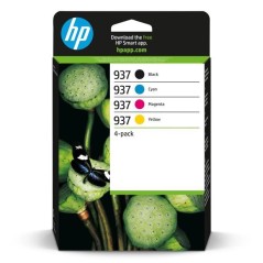 HP 937 Cartouche Encre Authentique Pack de 4 noir, cyan, magenta, jaun