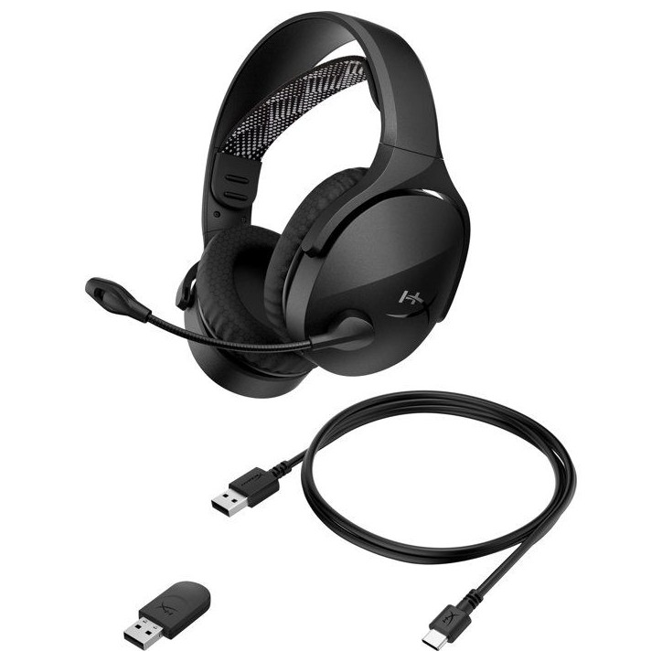 Casque Gamer Sans Fil HyperX Cloud Jet noir pour PC Mac PS5 PS4 mobiles avec câble de chargement USB Casque Gamer Sans Fil HyperX Cloud Jet noir pour PC Mac PS5 PS4 mobiles avec câble de chargement USB