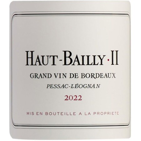Haut Bailly II 2022 Pessac-Léognan - Vin rouge de Bordeaux