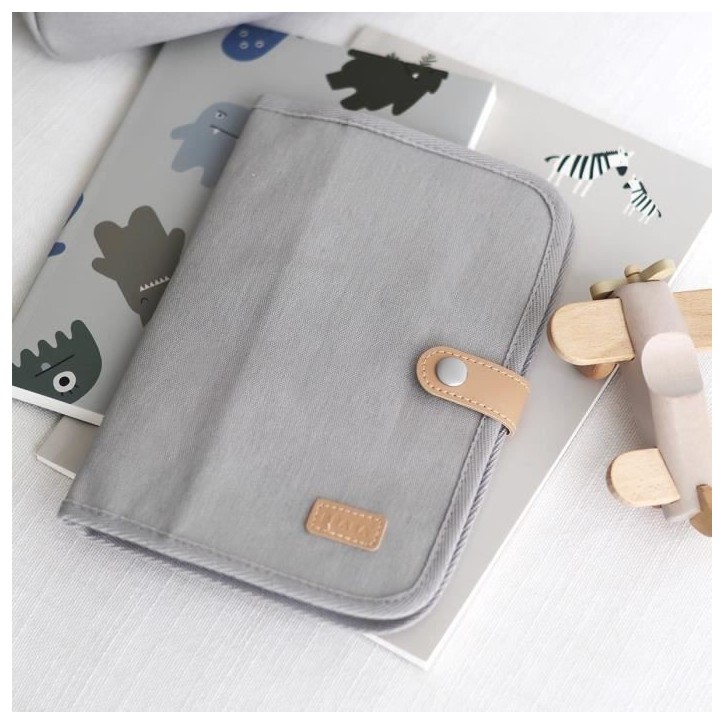 BÉABA - Protege Carnet de Santé, Gris Perle